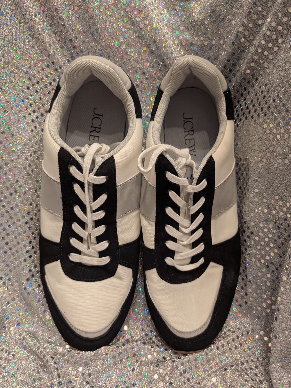 J.Crew Trainers in Colorblock White & Black Sneakers